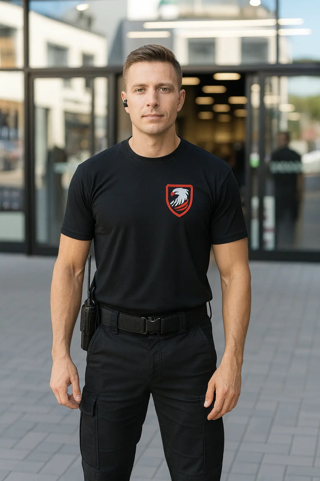 Professional security guard ready to assist.